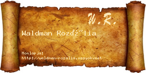 Waldman Rozália névjegykártya