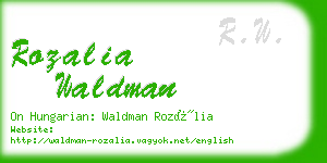 rozalia waldman business card